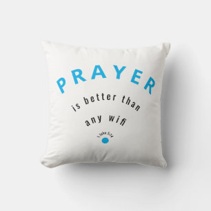 Christian PRAYER BETTER THAN WIFI White Custom Cushion