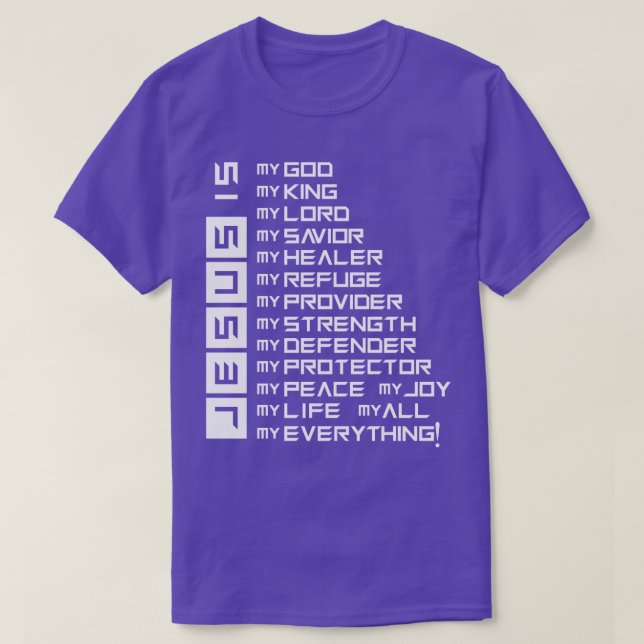 Christian Prayer Bible Jesus Christ T-Shirt (Design Front)