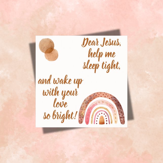 Christian Prayer for kids Brown & Pink | Poster (Creator Uploaded)