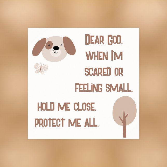 Christian Prayer for kids Brown & White | Poster (Creator Uploaded)