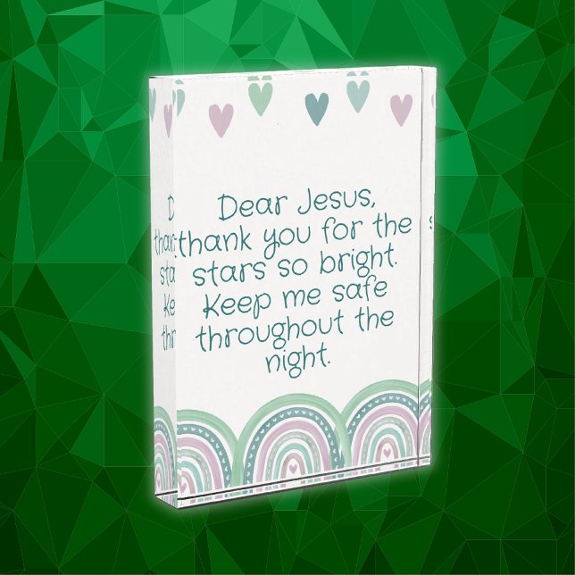 Christian Prayer for kids Green & Pink | Photo Block (Creator Uploaded)