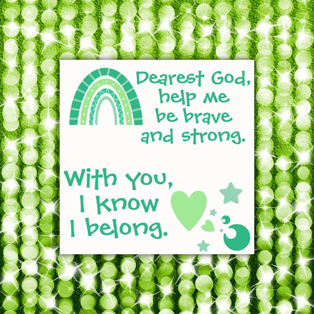 Christian Prayer for kids Green | Poster (Creator Uploaded)