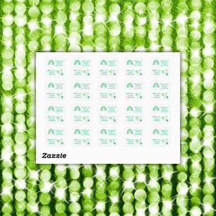 Christian Prayer for kids Green Square Sticker