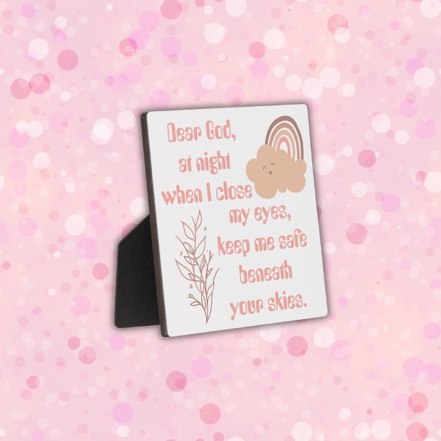 Christian Prayer for kids Pink | Plaque (Creator Uploaded)