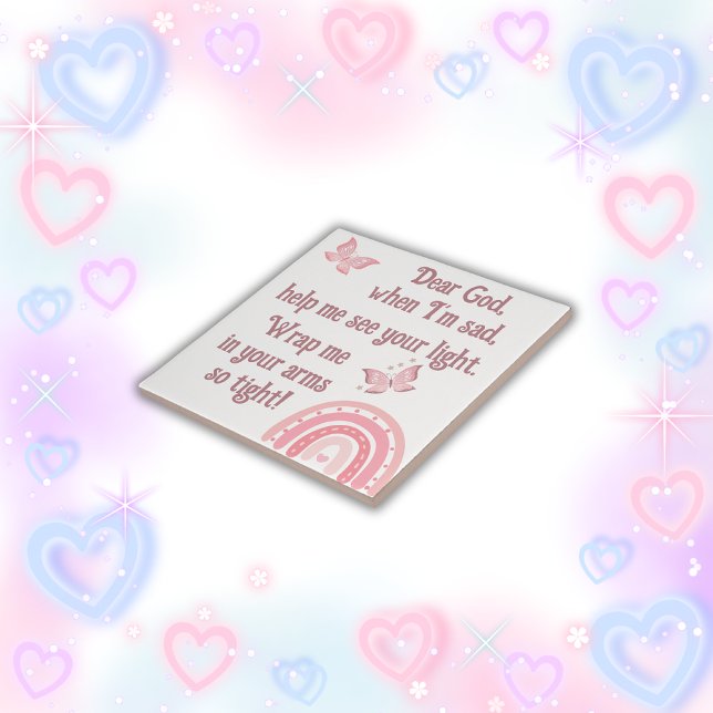 Christian Prayer for kids Pink | Tile (Creator Uploaded)