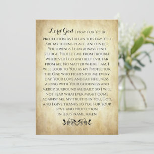 Christian Prayer for Protection Flat Card