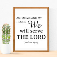 Christian Prayer Joshua 24:15 Template
