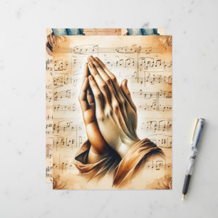 Christian Prayer Vintage Scrapbook Paper
