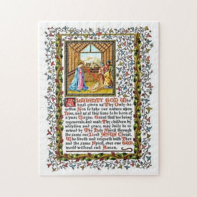 Christian Prayer With Nativity Jigsaw Puzzle (Vertical)