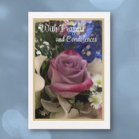 Christian Prayers and Condolences Card