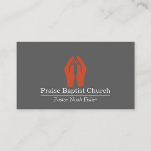 Christian Praying Hands Pastor Christianity Card
