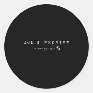 Christian Pregnancy God'promise In Progresfaith Ba Classic Round Sticker