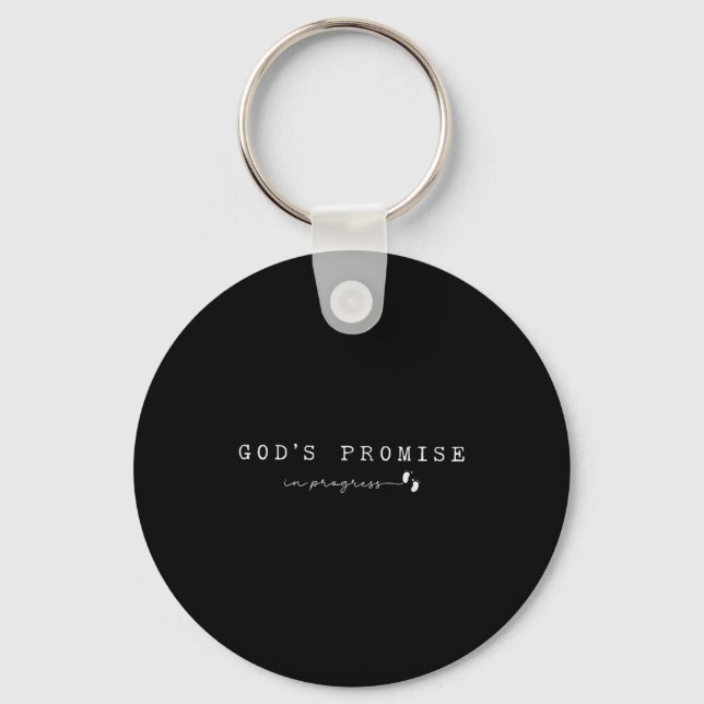 Christian Pregnancy God'promise In Progresfaith Ba Key Ring (Front)