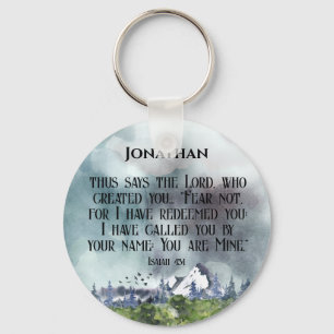 Christian Protection Blessing Bible Verse for Him Key Ring