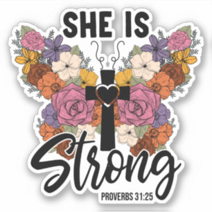 Christian Proverbs 31 Woman Butterfly Flowers