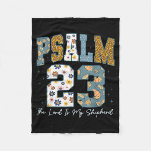 Christian Psalm 23 Retro The Lord Is My Shepherd B Fleece Blanket