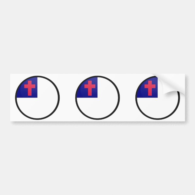 Christian quality Flag Circle Bumper Sticker (Front)