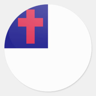 Christian quality Flag Circle Classic Round Sticker