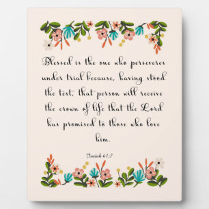 Christian Quote Art - Isaiah 61:7 Plaque