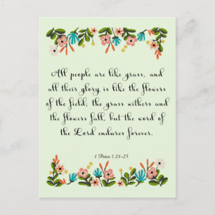 Christian Quote Art - Jeremiah 24:6 Postcard