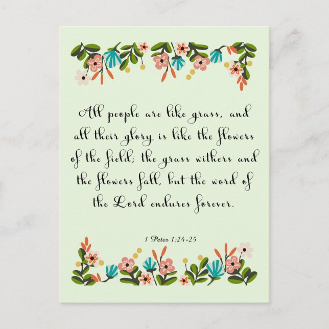 Christian Quote Art - Jeremiah 24:6 Postcard (Front)