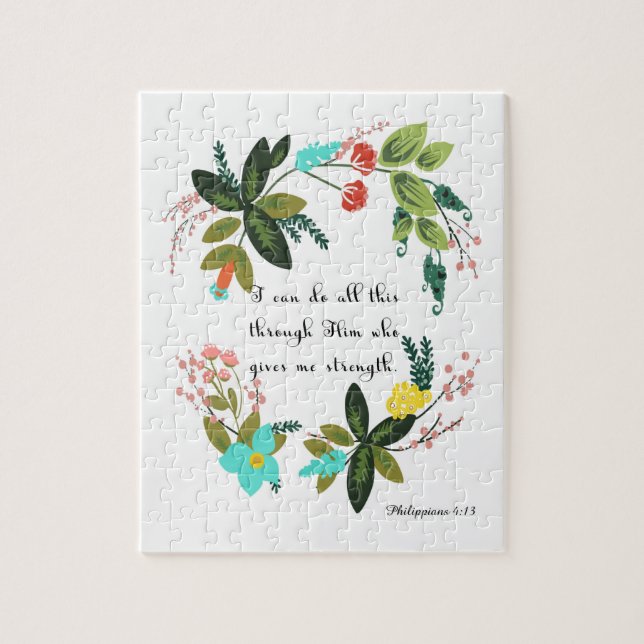 Christian Quote Art - Philippians 4:13 Jigsaw Puzzle (Vertical)