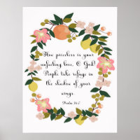 Christian Quote Art – Psalm 36:7