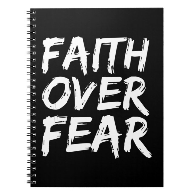 Christian Quote Gift Bible Verse Saying Mens Faith Notebook (Front)