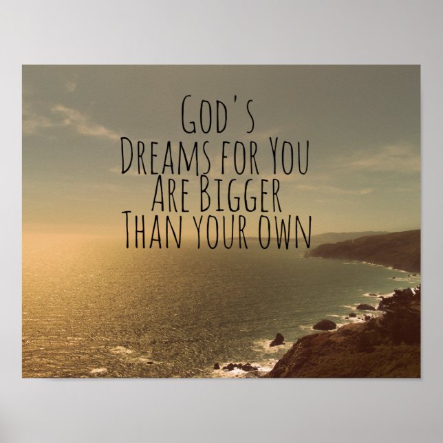 Christian Quote: God's Dreams for You Poster (Front)