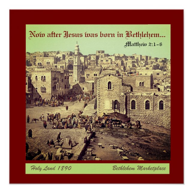 Christian Quote Jesus Vintage Holy Land Photo  Poster (Front)