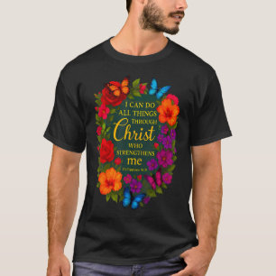 Christian Quote Philippians 4 13 Jesus T-Shirt