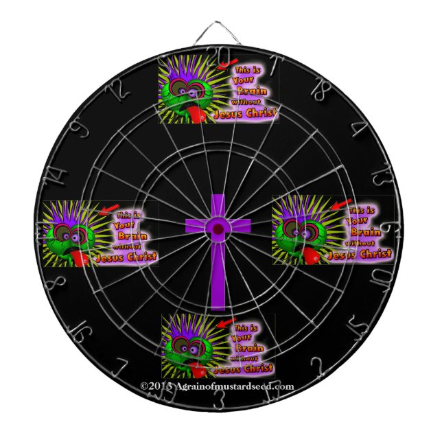 Christian Quotes Inspirational Dartboard (Front)