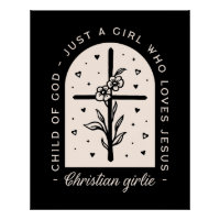 Christian quotes just a girl who loves Jesus black
