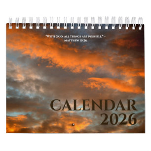 Christian Quotes Modern Calendar 2026 Photos