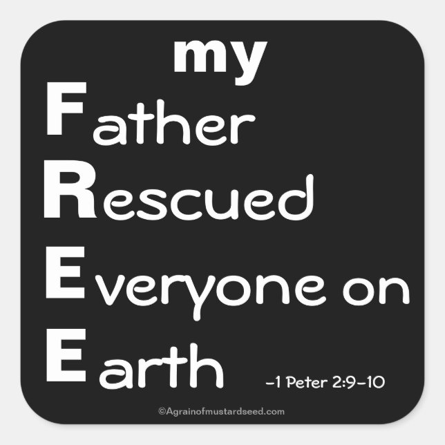 Christian Quotes Square Sticker (Front)