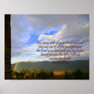 Christian Rainbow Poster with Bible Verse