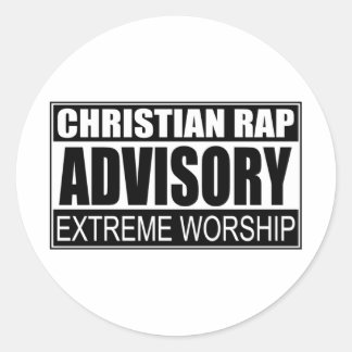 Christian Rap Advisory... Classic Round Sticker