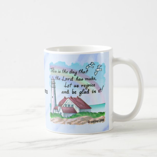 Christian Rejoice Lighthouse Coffee Mug (Right)