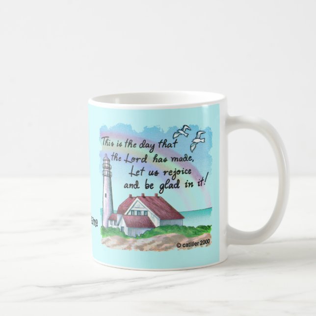 Christian Rejoice Lighthouse Coffee Mug (Right)