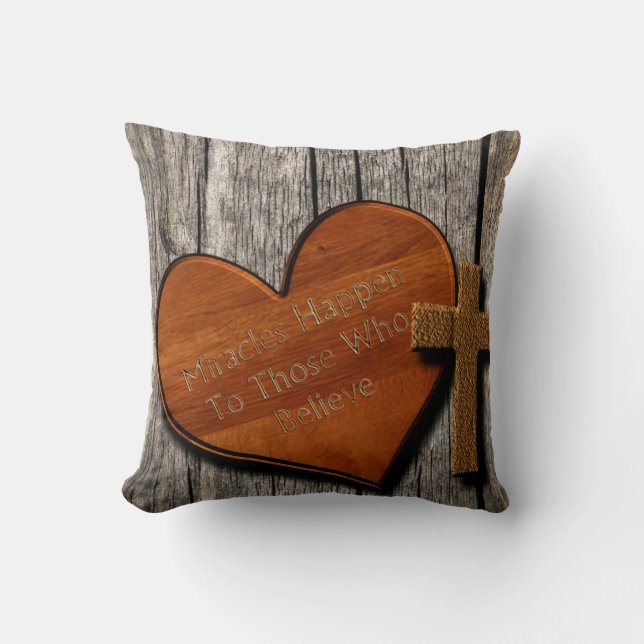 Christian Religion Cross Decorative Throw Pillow (Front)