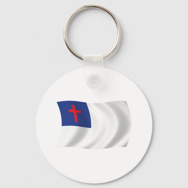 Christian Religion Flag Keychain (Front)