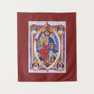 Christian Religious Art Christ in Majesty Tapestry