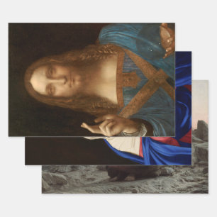 Christian Religious Art Selection Wrapping Paper Sheet