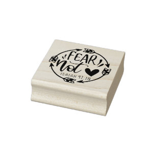 Christian Religious Bible Verse Fear Not Rubber Stamp