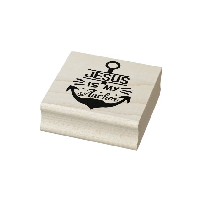 Christian Religious Bible Verse Jesus Is My Anchor Rubber Stamp (Stamp)