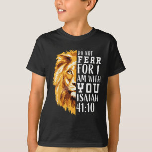 Christian Religious Bible Verse Sayings Lion Fear T-Shirt