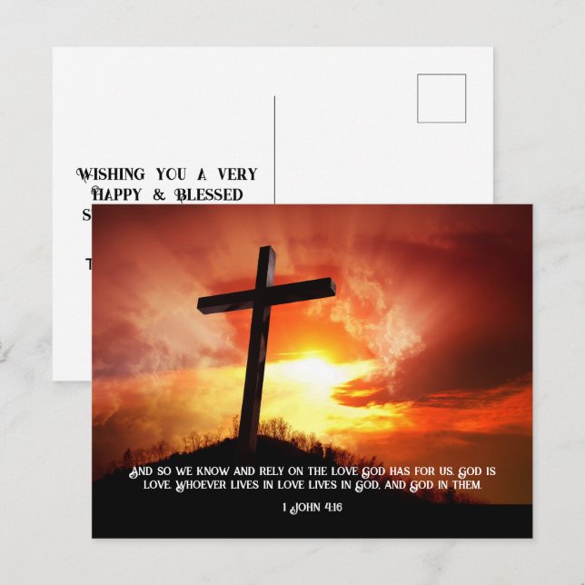Christian Religious Catholic Valentine's Day  Holiday Postcard (Front/Back)