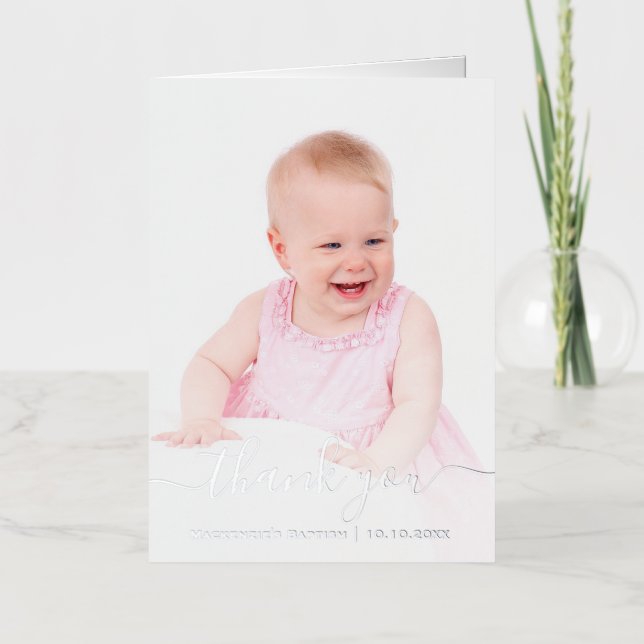 Christian Religious Christening Baptism Communion Foil Greeting Card (Front)