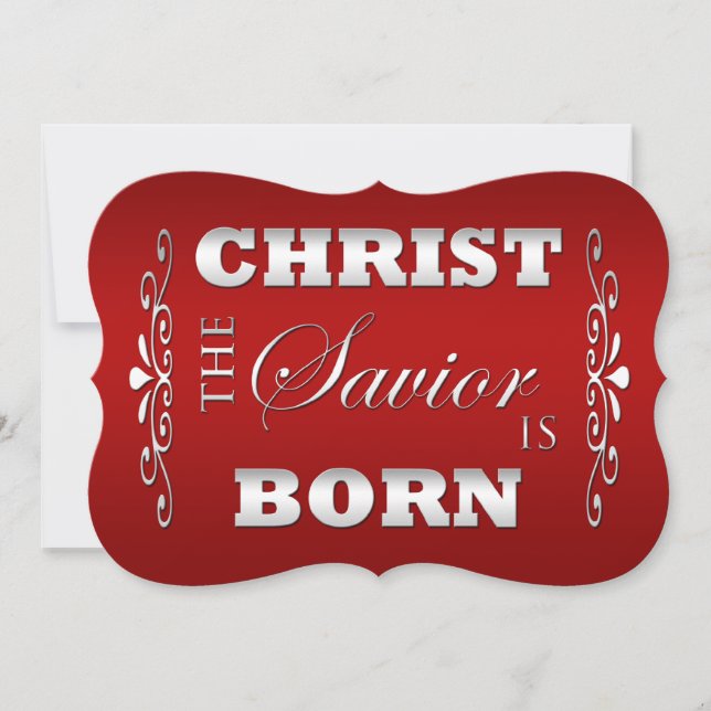 Christian Religious Christmas Flat Card (Front)