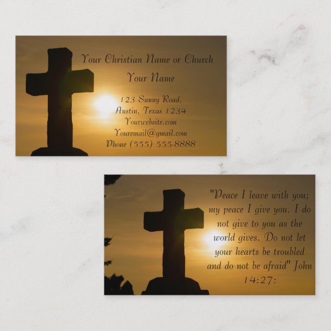 Christian Religious Church Inspirational God Business Card (Front/Back)